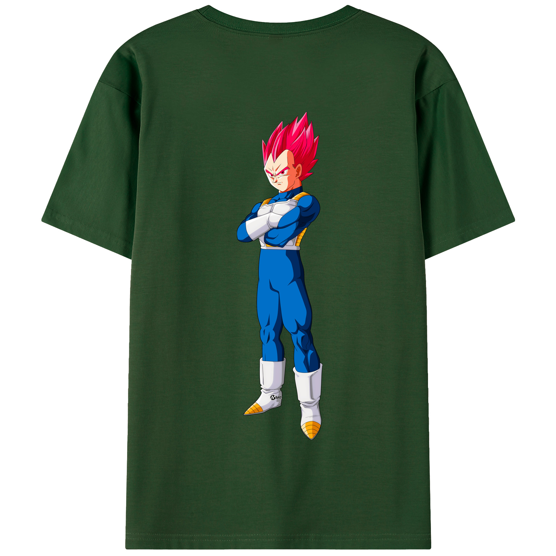 （画像用） ドラゴンボール ベジータ四世（Bejīta Yonsei）DRAGON BALL Vegeta IV 綿100％半袖Tシャツ（背面プリント）